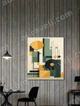 Geometric Abstract Canvas Wall Art for Living Room Home Decor – view 2