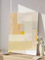 Abstract Soft Color Block Canvas Wall Art for Living Room Bedroom Home Decor – view 4