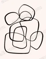 Abstract Geometric Line Art Canvas Wall Art for Living Room Decor wall art print