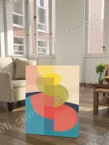 Abstract Geometric Canvas Wall Art for Living Room Home Decor – view 2