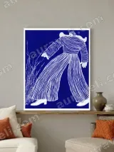 Abstract Figure Line Art Canvas Wall Art for Living Room Decor – вид 4