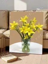 Yellow Lilies Vase Canvas Wall Art for Living Room Home Decor – view 4