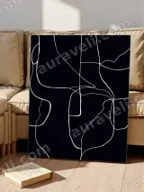 Abstract Line Art Canvas Wall Art for Living Room & Bedroom Home Decor – view 5