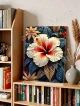 Vibrant Hibiscus Floral Canvas Wall Art for Living Room Bedroom Home Decor – view 4