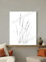 Minimalist Grass Sketch Wall Art for Living Room Bedroom Home Decor – view 3