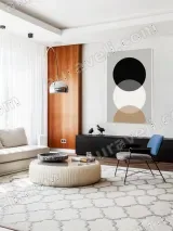 Minimalist Geometric Circles Canvas Wall Art for Living Room Home Decor – view 4