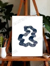 Abstract Wavy Curve Canvas Print for Living Room Home Decor