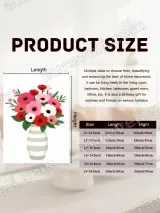 Colorful Floral Bouquet in Striped Vase Canvas Wall Art for Home Decor – view 6