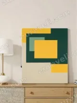Abstract Geometric Color Block Canvas Wall Art for Living Room Home Decor – view 3