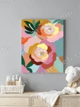 Bold Colorful Floral Canvas Wall Art for Living Room Bedroom Home Decor – view 4