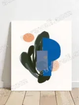 Abstract Geometric Botanical Canvas Wall Art for Living Room Home Decor