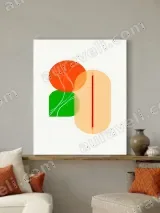 Geometric Color - Block Canvas Wall Art for Living Room Home Decor
