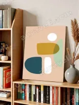 Abstract Geometric Shapes Canvas Wall Art for Living Room Home Decor – view 4
