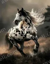 Spotted Horse Running Canvas Wall Art for Living Room Bedroom Home Decor wall art print