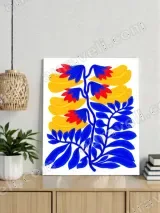 Bold Colorful Floral Canvas Wall Art for Bedroom & Living Room Home Decor – view 3