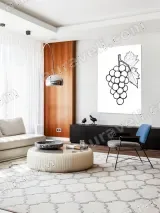 Grapes Sketch Canvas Wall Art for Kitchen Living Room Home Decor – view 5