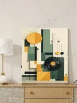 Geometric Abstract Canvas Wall Art for Living Room Home Decor – view 3