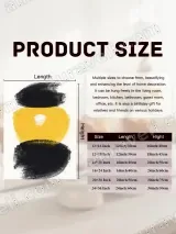 Abstract Black Yellow Brushstroke Canvas Wall Art for Living Room Decor – view 7