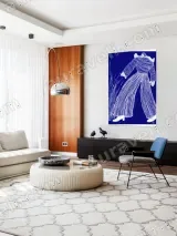 Abstract Figure Line Art Canvas Wall Art for Living Room Decor – вид 5