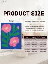 Floral Pink Flowers Canvas Wall Art for Living Room Bedroom Home Decor – вид 7