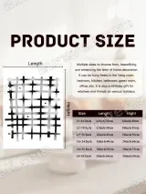 Abstract Grid Black White Canvas Wall Art for Living Room Home Decor – view 6