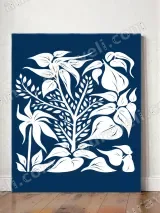 Botanical Plant Silhouette Canvas Wall Art for Living Room Home Decor – view 2