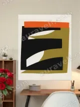 Abstract Geometric Color - Block Wall Art for Living Room Home Decor