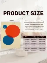 Minimalist Red Blue Circle Canvas Wall Art for Living Room Home Decor – view 7