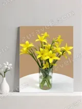 Yellow Lilies Vase Canvas Wall Art for Living Room Home Decor – view 2
