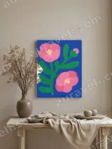 Floral Pink Flowers Canvas Wall Art for Living Room Bedroom Home Decor – вид 3