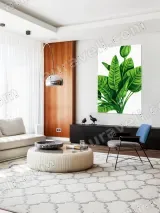 Tropical Green Plant Leaf Canvas Wall Art for Living & Bedroom Decor – view 5