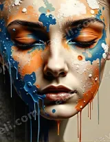 Abstract Colorful Face Splash Canvas Wall Art for Home Decor wall art print