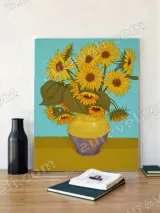 Sunflower Vase Canvas Wall Art for Living Room Home Decor – view 2