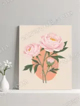 Pink Peony Floral Canvas Wall Art for Bedroom & Living Room Home Decor – view 3