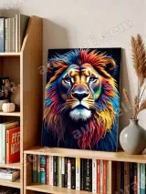 Colorful Lion Canvas Wall Art for Living Room Home Decor – вид 4