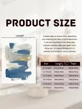 Abstract Blue Gold Textured Canvas Wall Art for Living & Bedroom Home Decor – вид 7