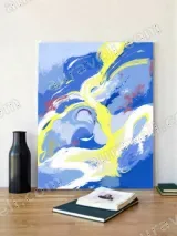 Abstract Fluid Canvas Wall Art for Living Room Home Decor – view 4