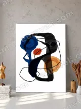 Abstract Colorful Forms Canvas Wall Art for Living Room Decor