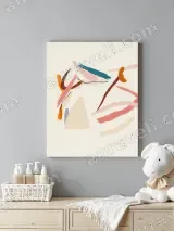 Abstract Brushstroke Canvas Wall Art for Living Room Bedroom Home Decor – вид 4