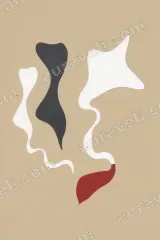 Abstract Minimalist Canvas Wall Art for Living Room and framed modern home decor