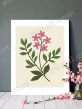 Pink Floral Botanical Wall Art for Living Room & Bedroom Home Decor – view 3