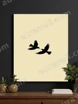 Two Birds Silhouette Canvas Wall Art for Living Room Bedroom Home Decor