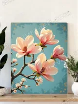 Pink Magnolia Floral Canvas Wall Art for Living Room Bedroom Home Decor – view 4