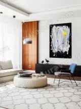 Abstract Colorful Drip Canvas Wall Art for Living Room Home Decor – вид 5