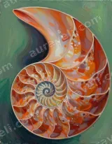 Colorful Nautilus Shell Canvas Wall Art for Living Room Home Decor wall art print