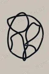Abstract Continuous Line Canvas Wall Art for Living Room framed modern home decor