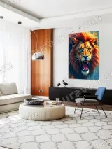 Roaring Lion Vibrant Canvas Wall Art for Living Room Home Decor – view 4