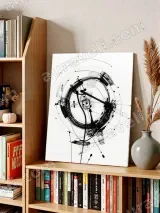 Abstract Circular Ink Splatter Wall Art for Living Room Bedroom Home Decor – view 3