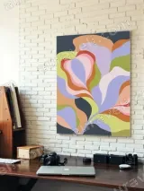 Abstract Floral Canvas Wall Art for Living Room Bedroom Home Decor – view 4