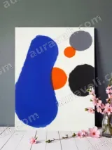 Abstract Bold Color Canvas Wall Art for Living Room Home Decor – view 2